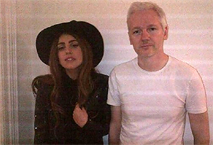 LADY GAGA JULIAN ASSANGE